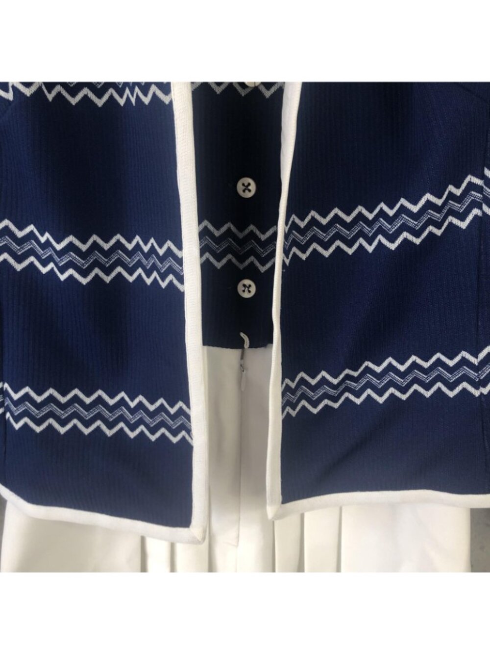 Vintage Howard Wolf Dress Womens M Zigzag Jacket Mod 70s Brittish Invasion Retro - Picture 13 of 16